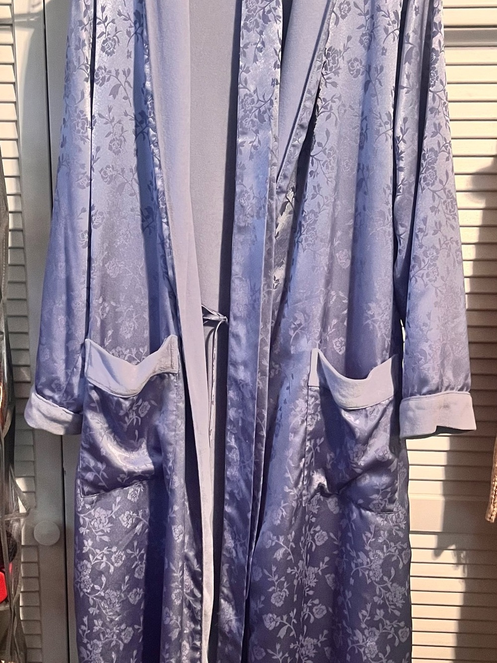 Victoria's Secret Lavender Floral Satin Robe